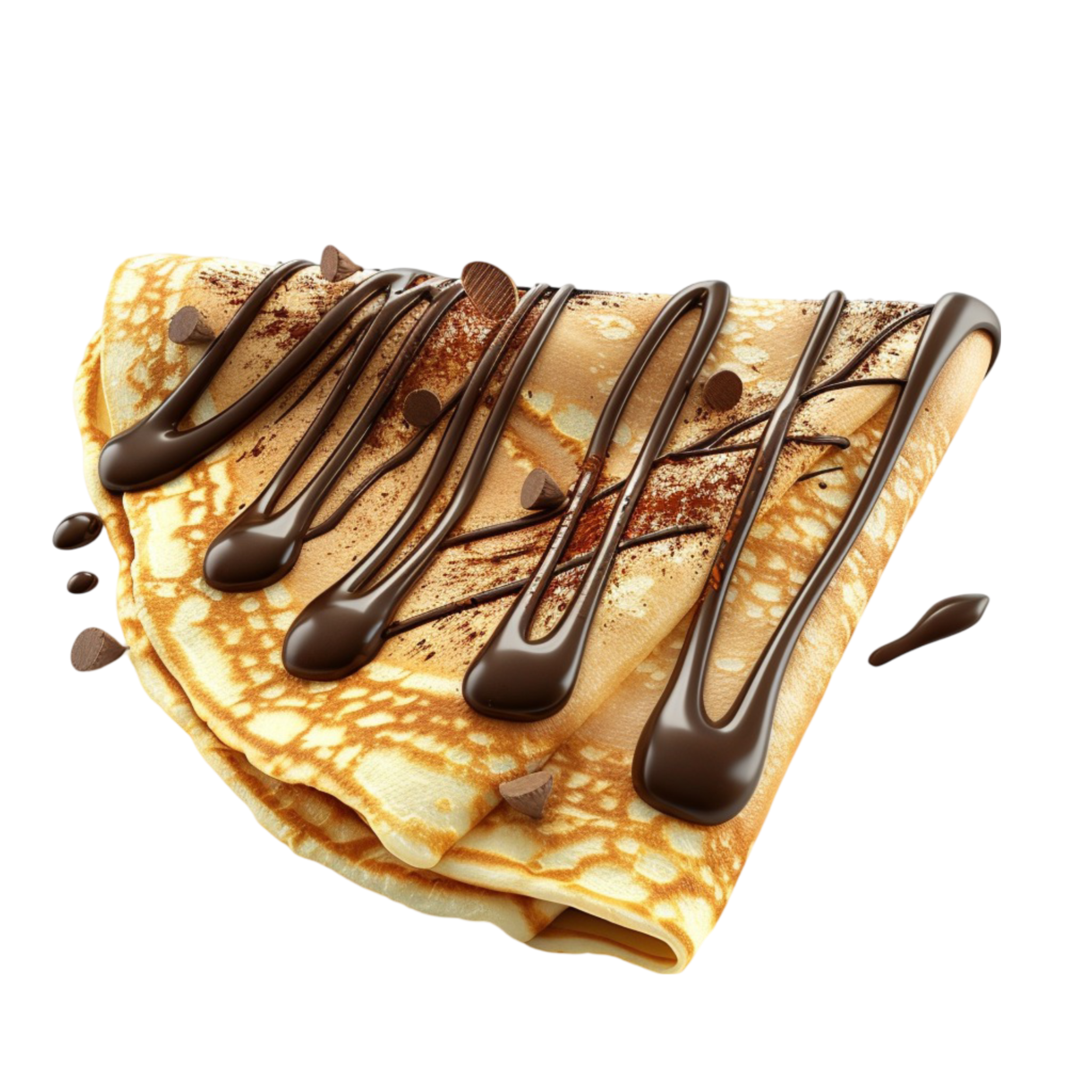 A plate of chocolate crepes_15754080
